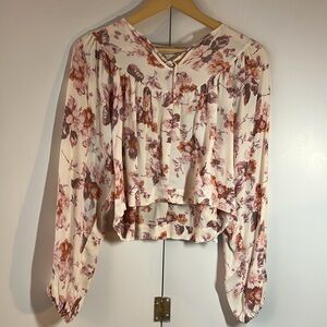 Christy Dawn Floral Blouse - Cream and Pink